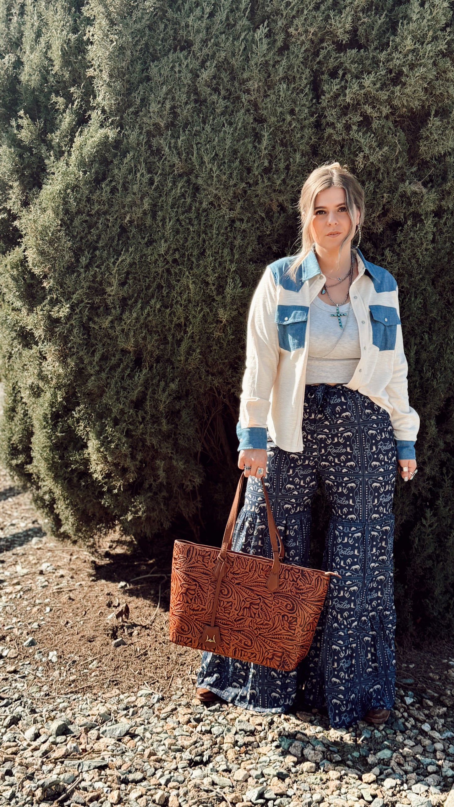 Rodeo Bandana Tired Ruffle Pants