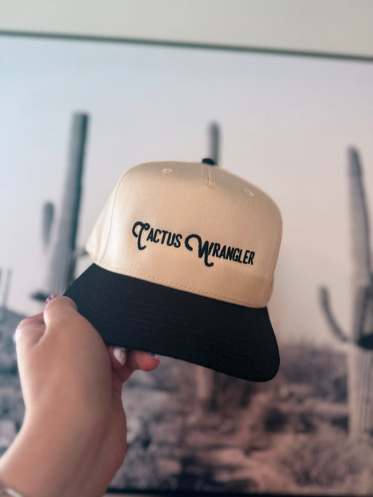 Cactus Wrangler Logo Trucker Hat