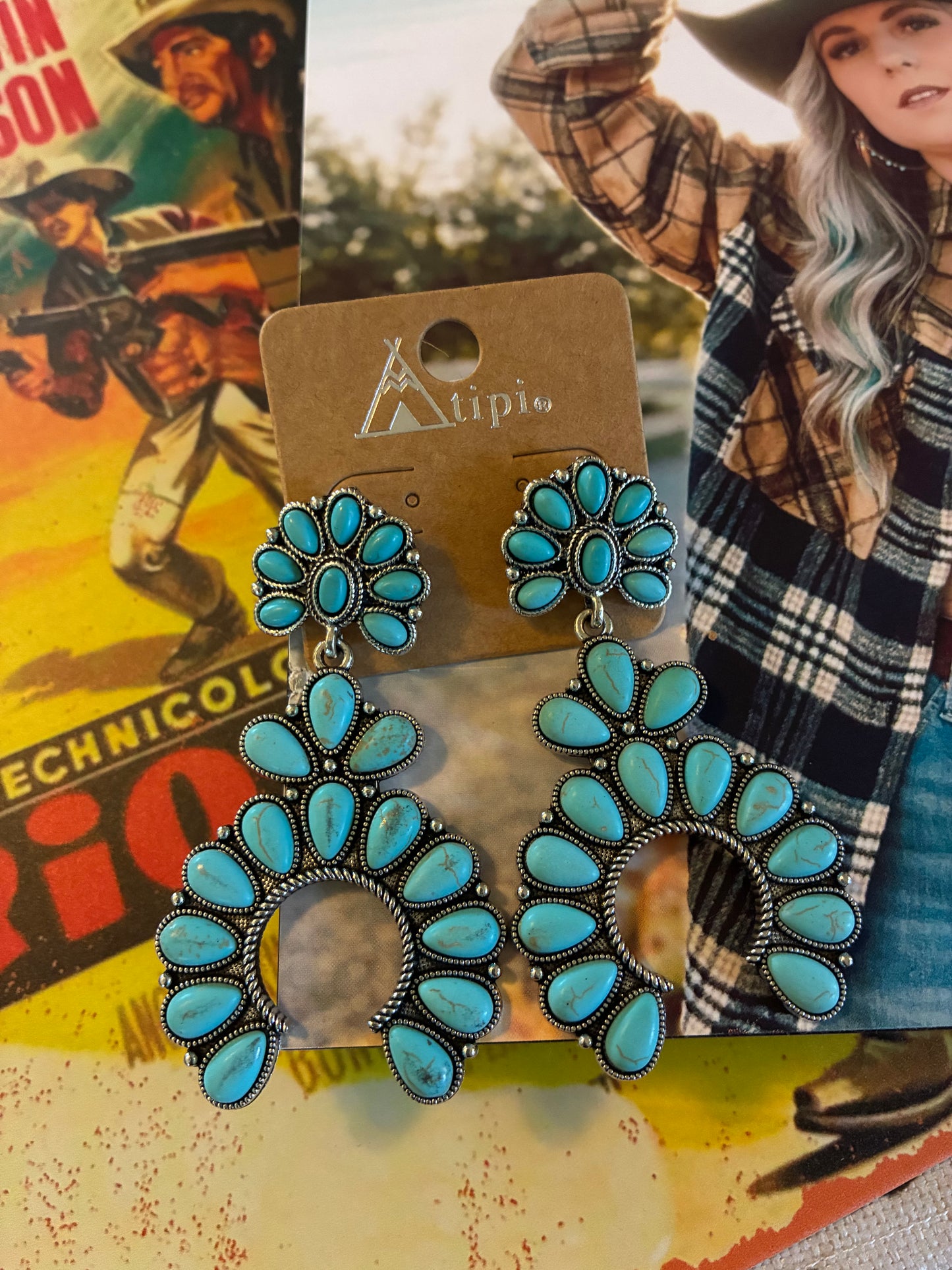 Western Squash Blossom Earrings