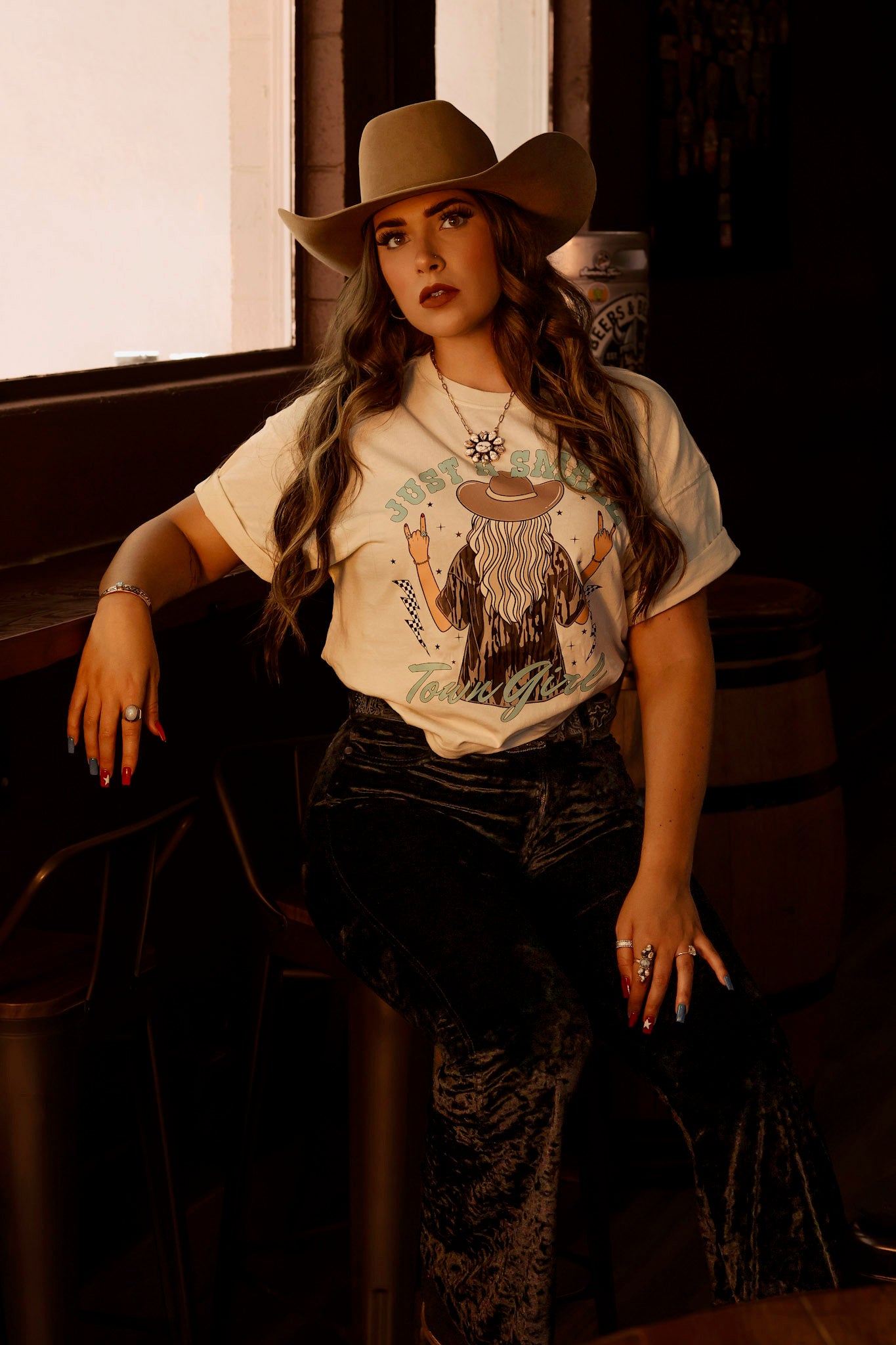 Just a Small Town Girl Relaxed Long Crop Top