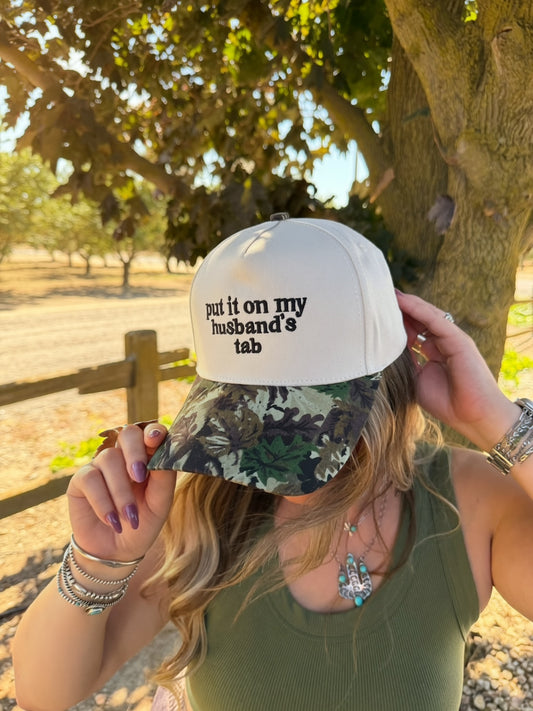 Put it on my husbands tab camo trucker hat