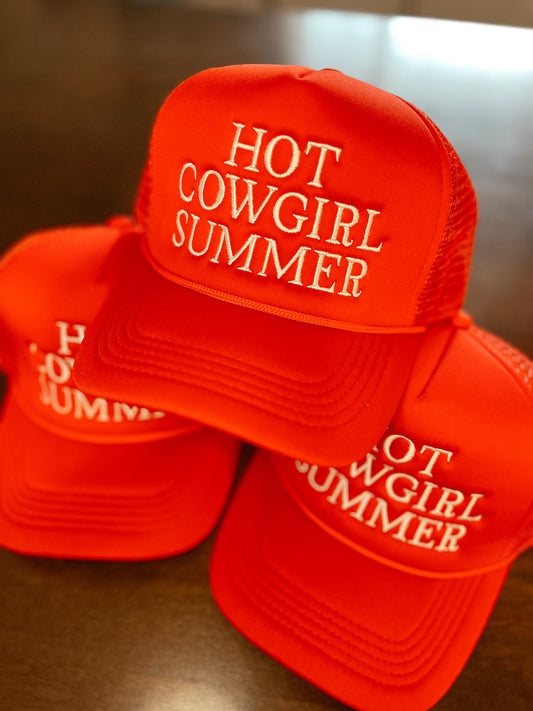 Hot Cowgirl Summer trucker hat (Red)