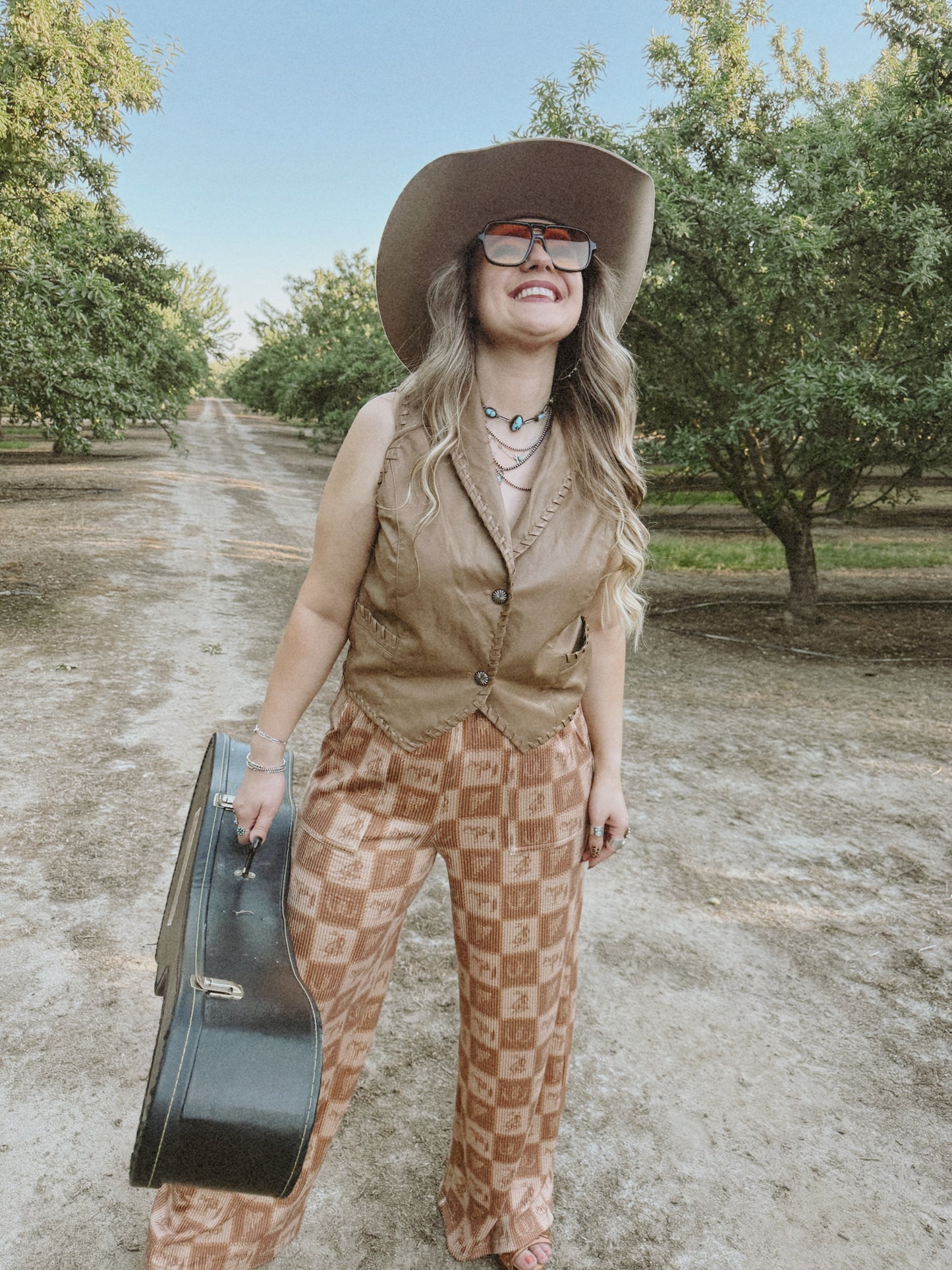 The Cozy Cowpony Pants - Brown Checker print