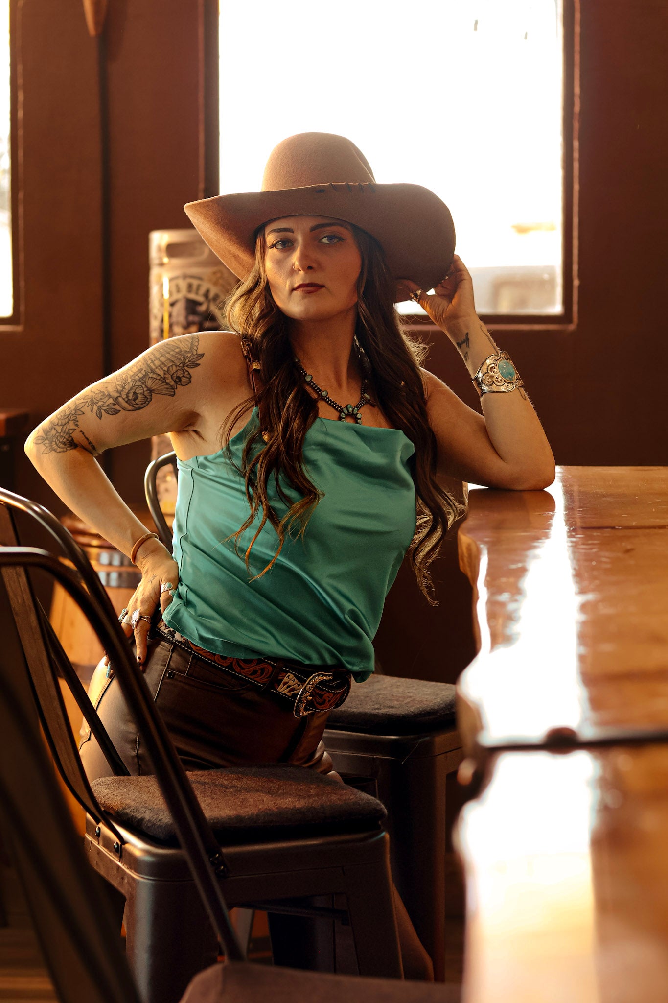 The Southern Spur Cowl Neck Top