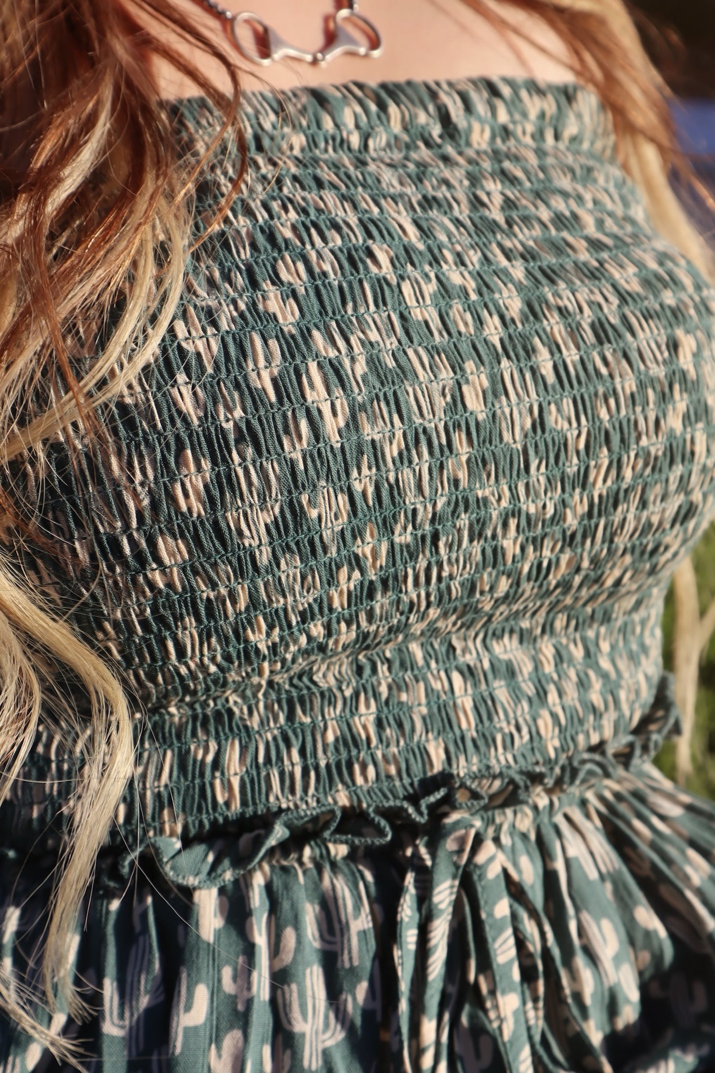 Seafoam Cactus Strapless Jumpsuit