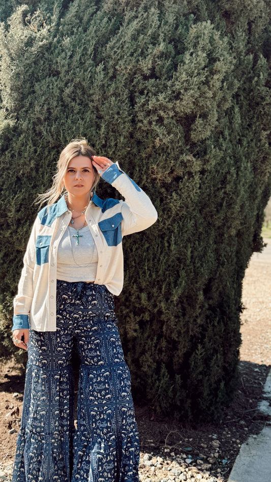 Rodeo Bandana Tired Ruffle Pants