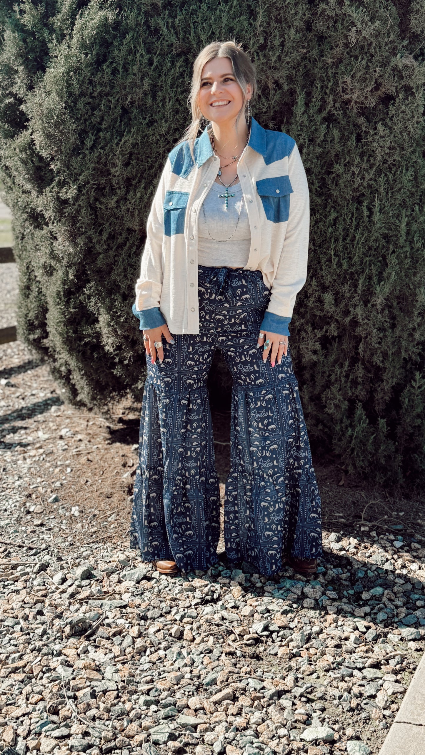 Rodeo Bandana Tired Ruffle Pants