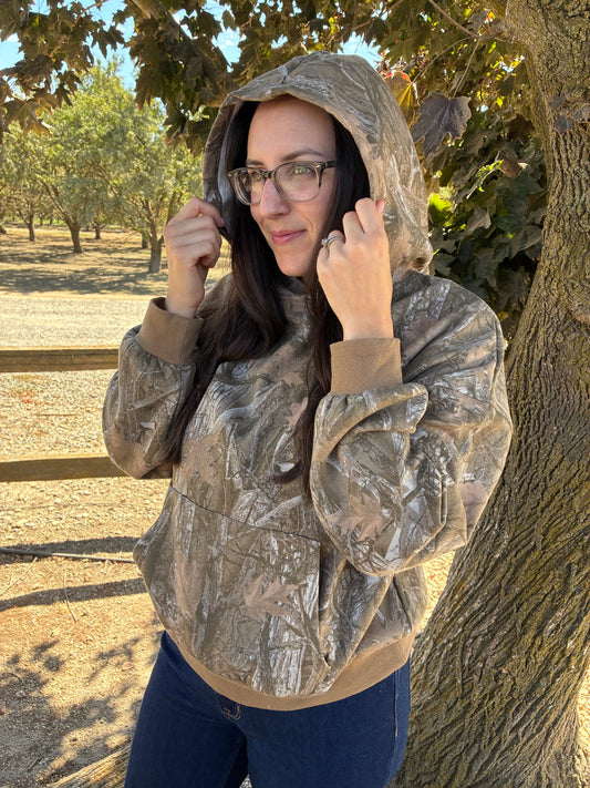 Tree Camouflage Hoodie with Kangaroo Pocket