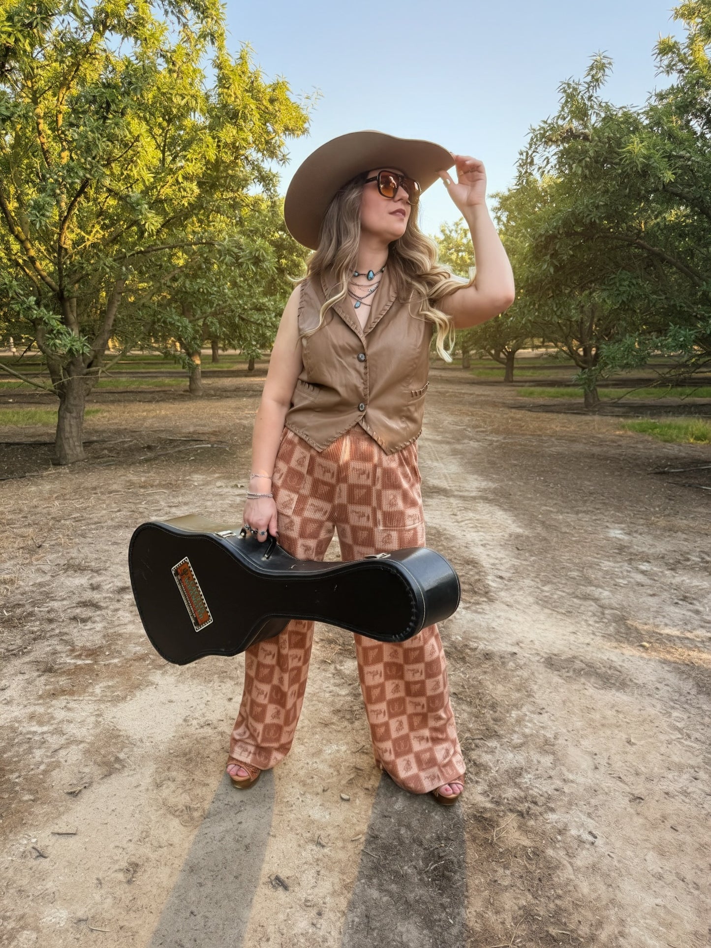 The Cozy Cowpony Pants - Brown Checker print