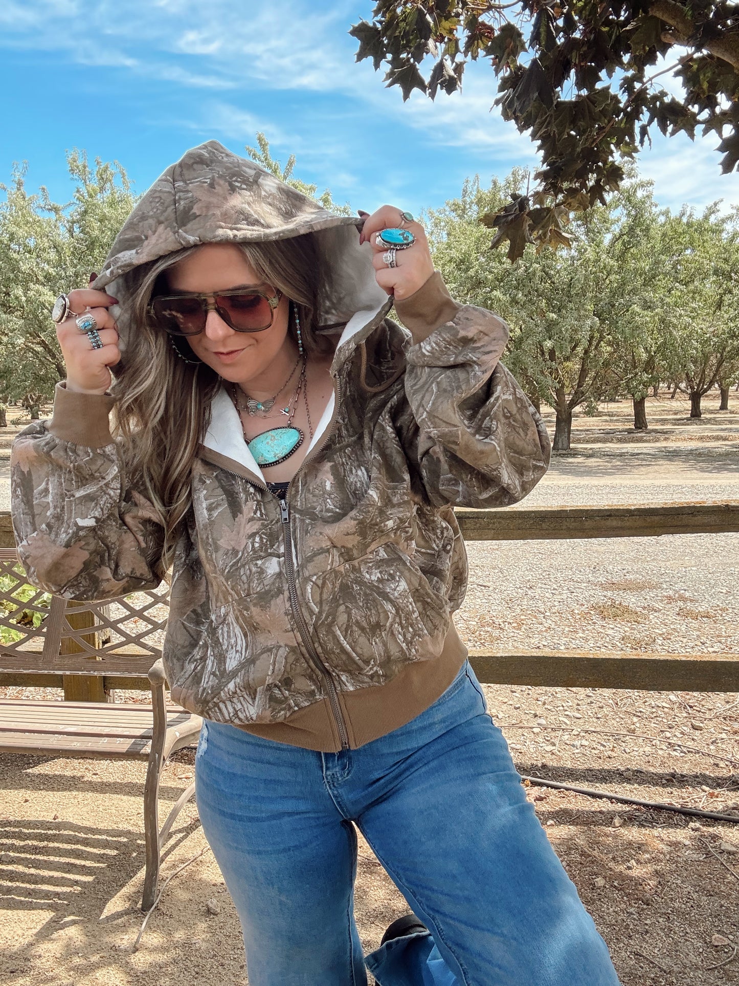 Camouflage Zip-Up Hoodie