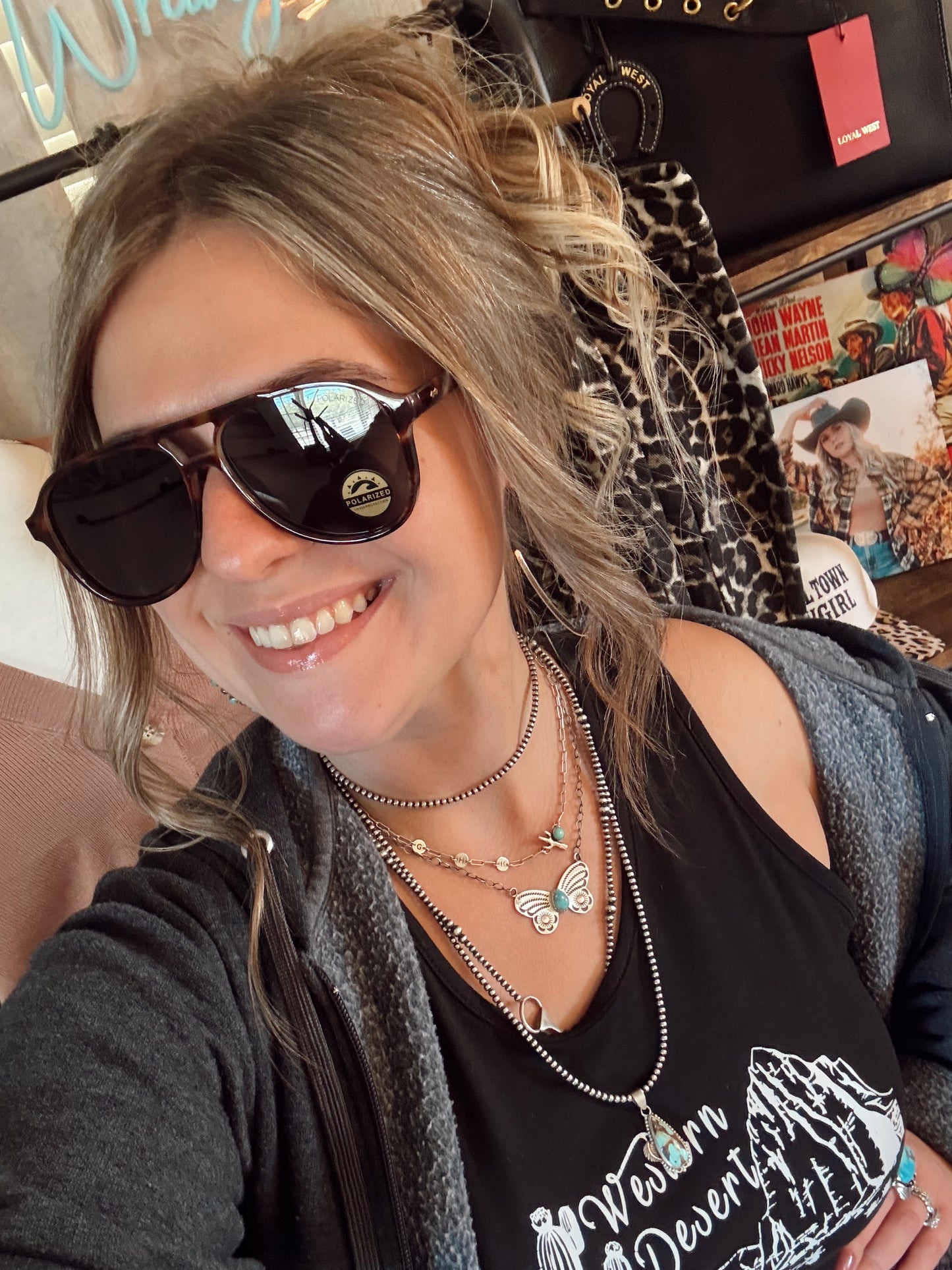 Oversized Polarized Aviator Sunglasses