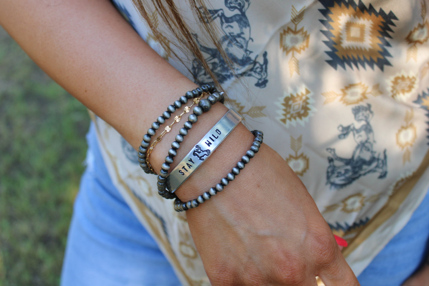 Hand Stamped Bracelets (Multiple Options)