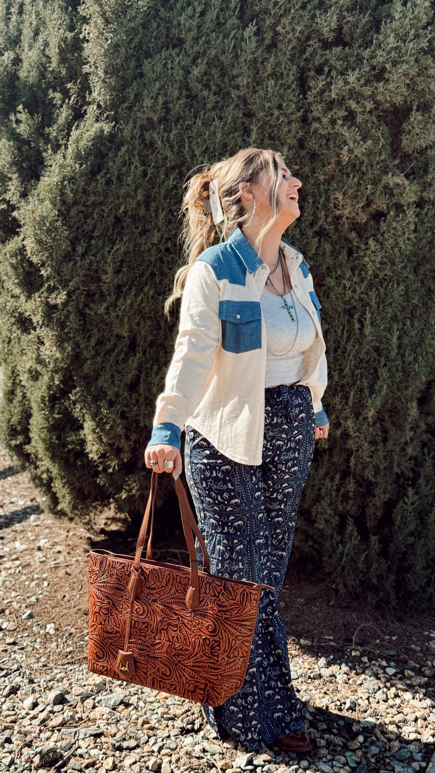 Rodeo Bandana Tired Ruffle Pants