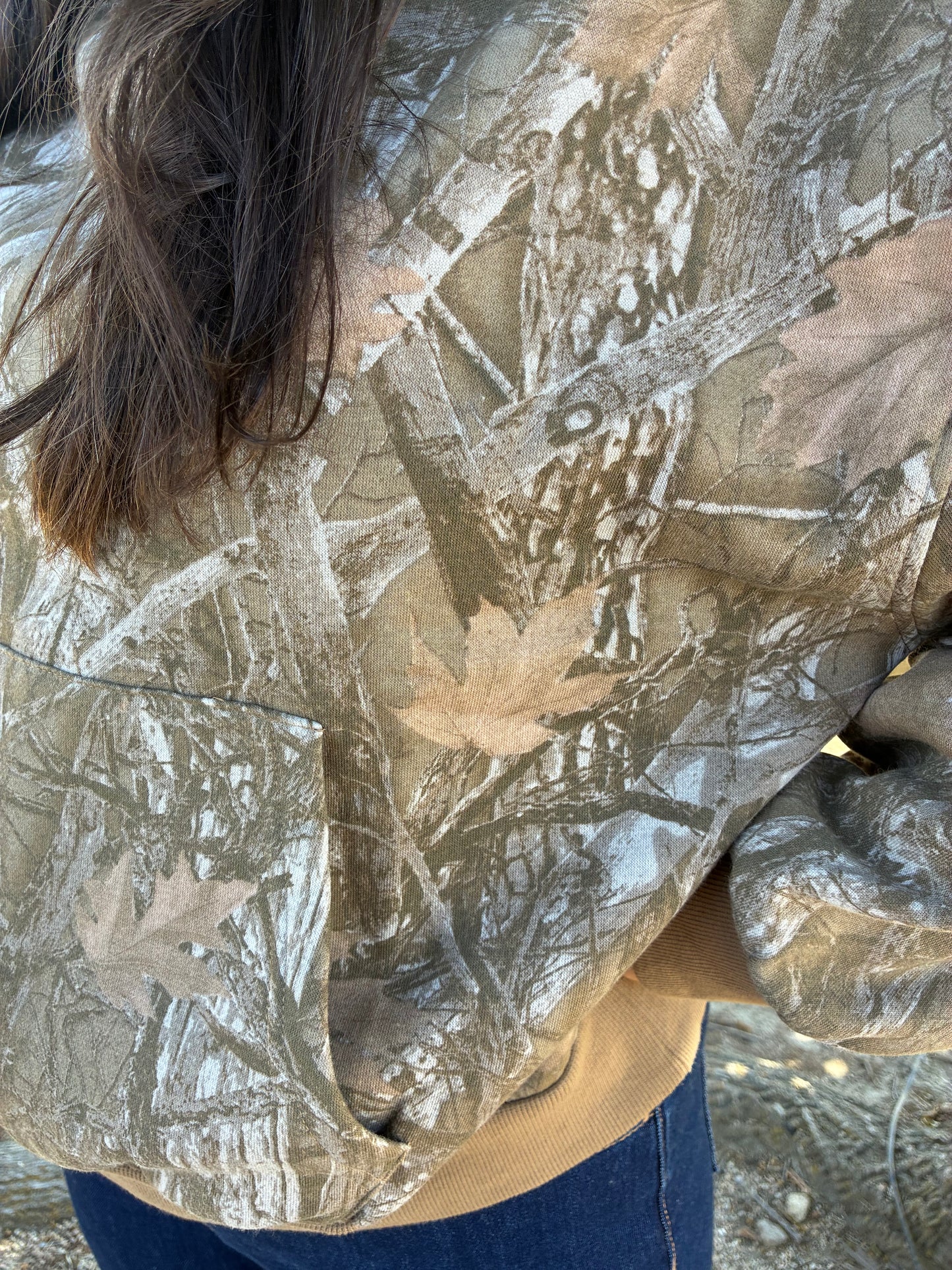 Tree Camouflage Hoodie with Kangaroo Pocket