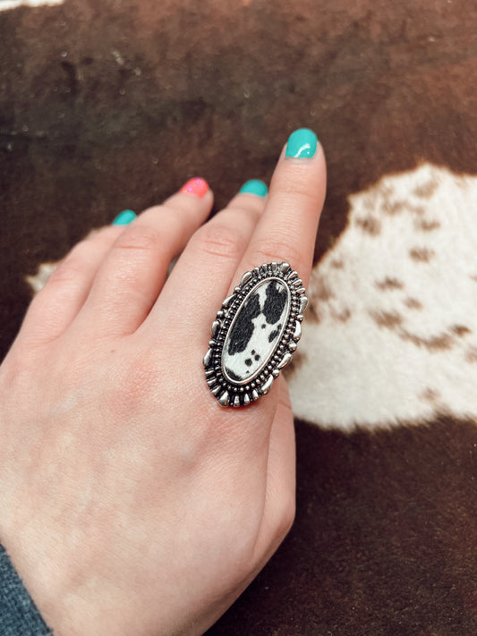 Fuzzy cow adjustable ring