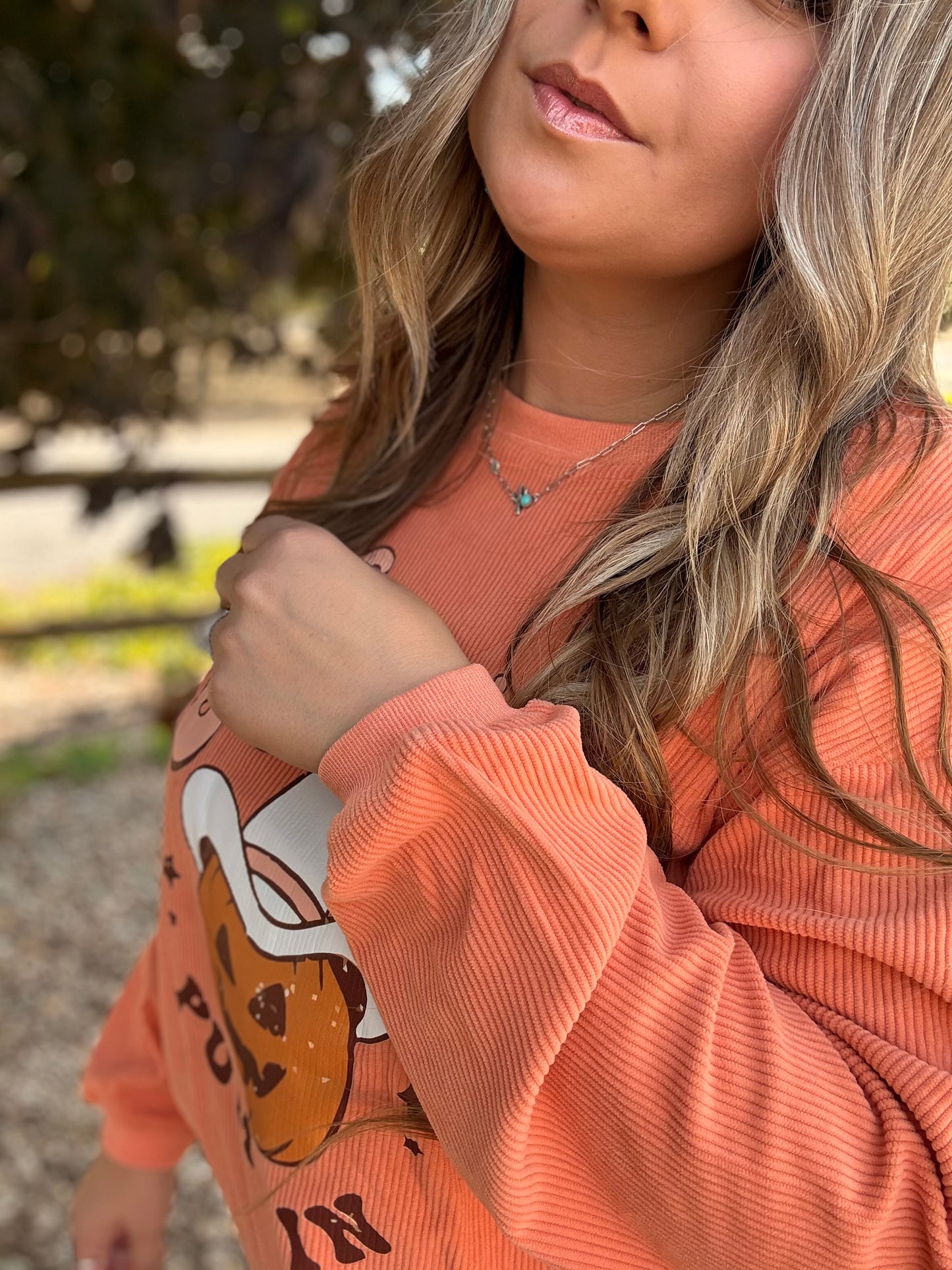 Corduroy Pumpkin Pullover
