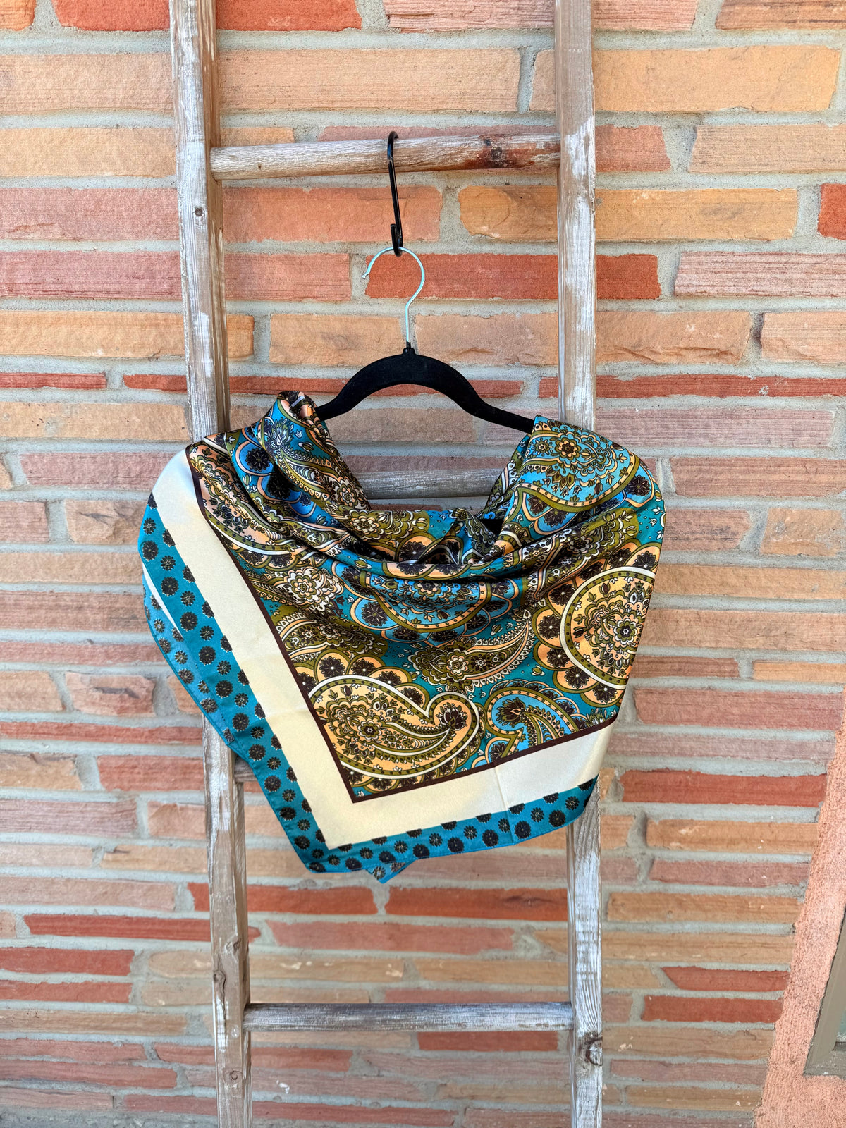 Teal & Paisley Wild Rag