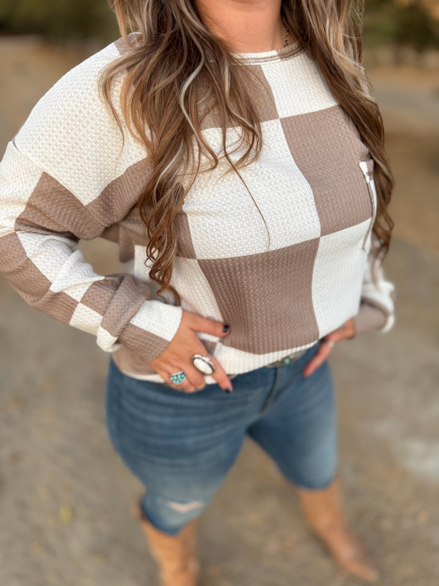 Sahara Checker Printed Top