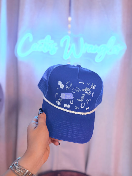 Blue Charm Trucker Hat