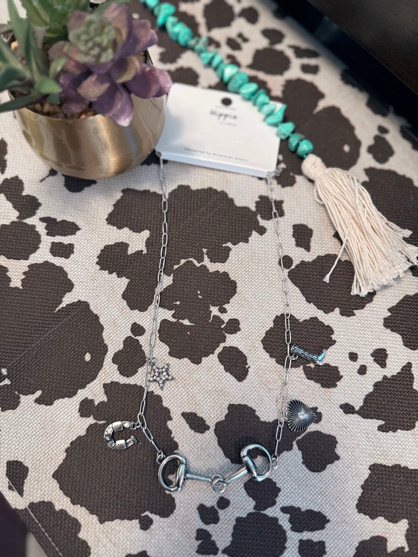 Snaffle Charm Necklace