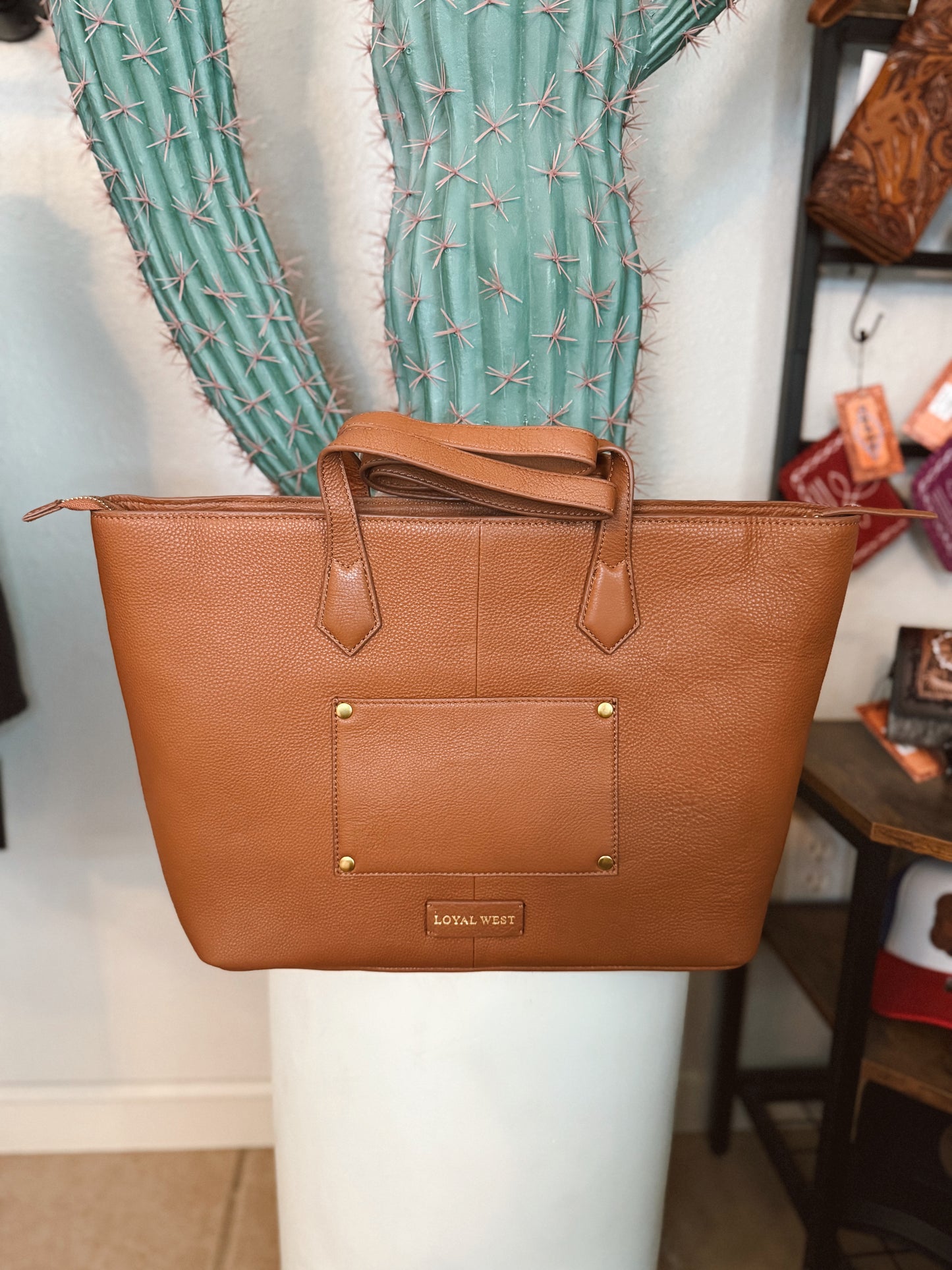 Loyal West California Poppy Large Brown Floral Bag