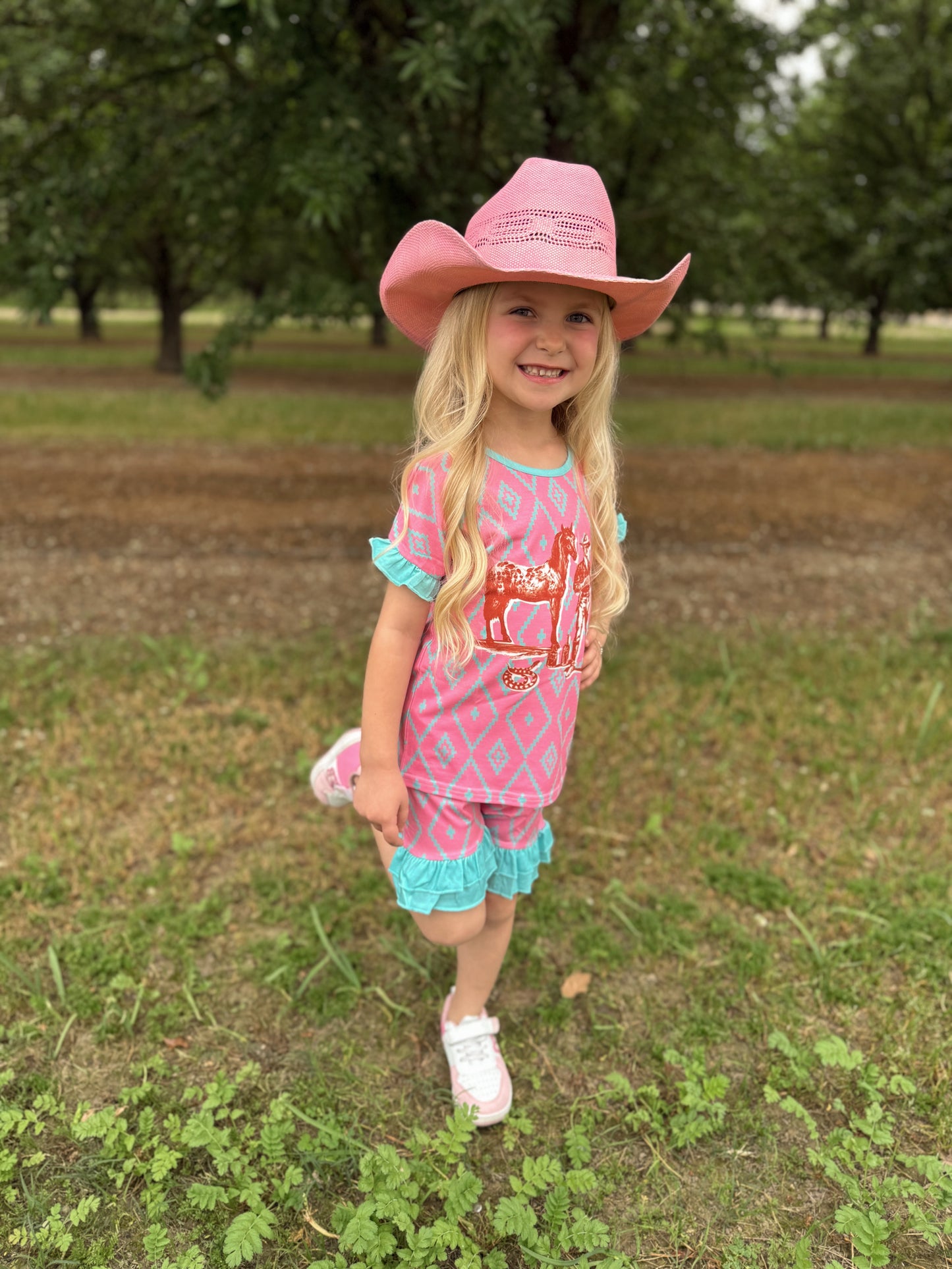 Cute Horse Cactus Western Set