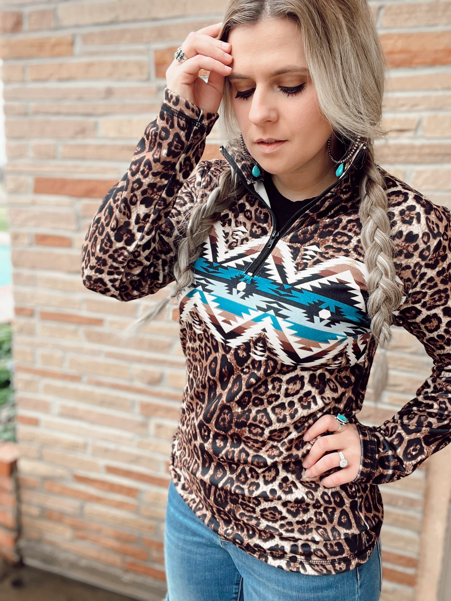 Lady in Leopard pullover