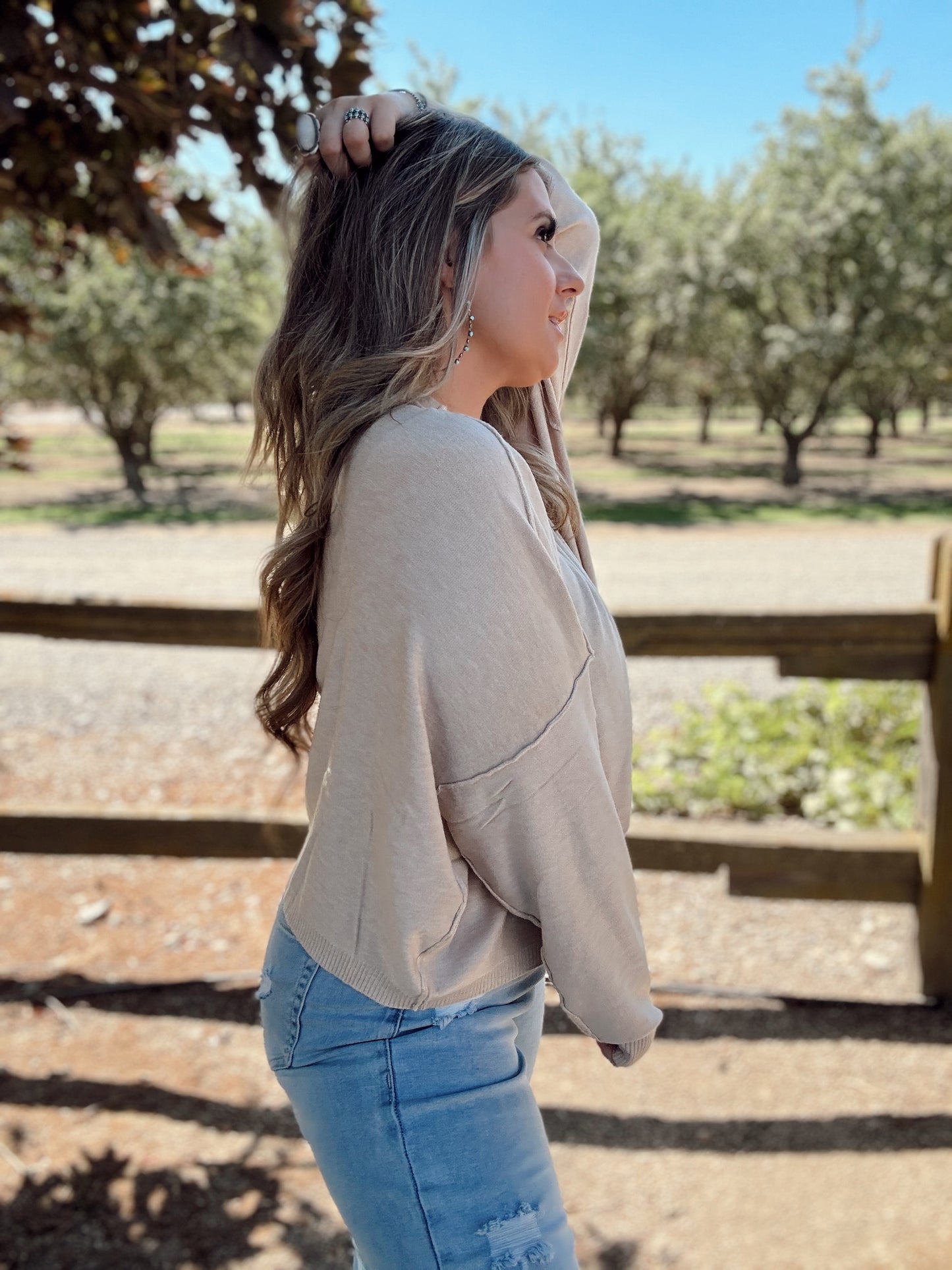 Cozy Nights High Neck Raglan Sleeve Sweater