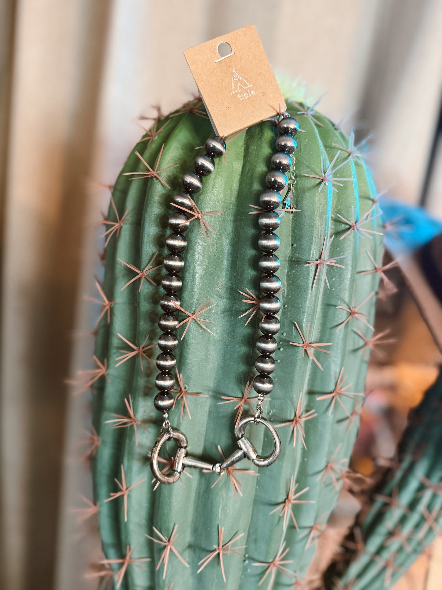 Navajo Pearl Large Snaffle Bit Necklace