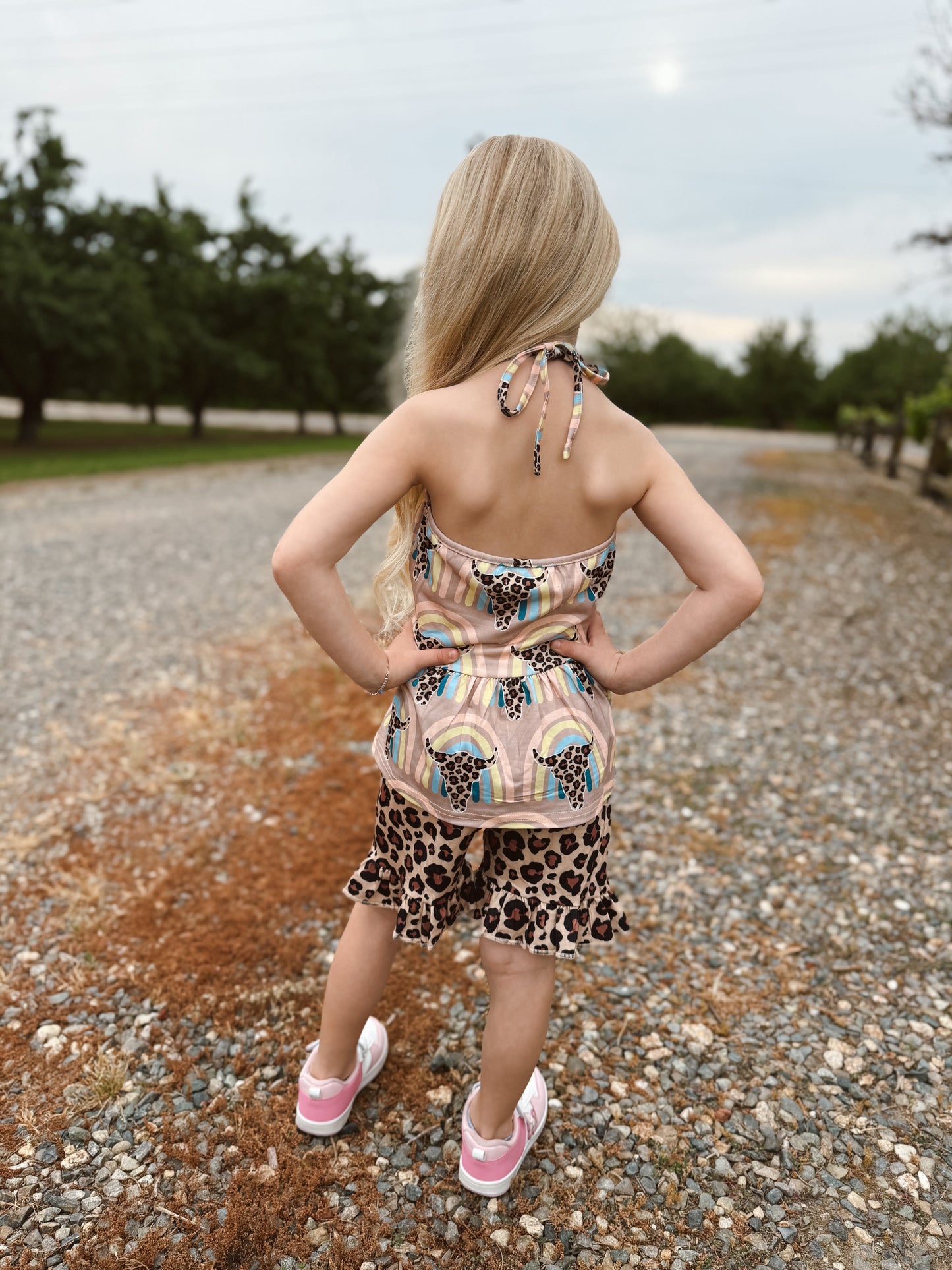 Leopard Shorts / Halter Top Set