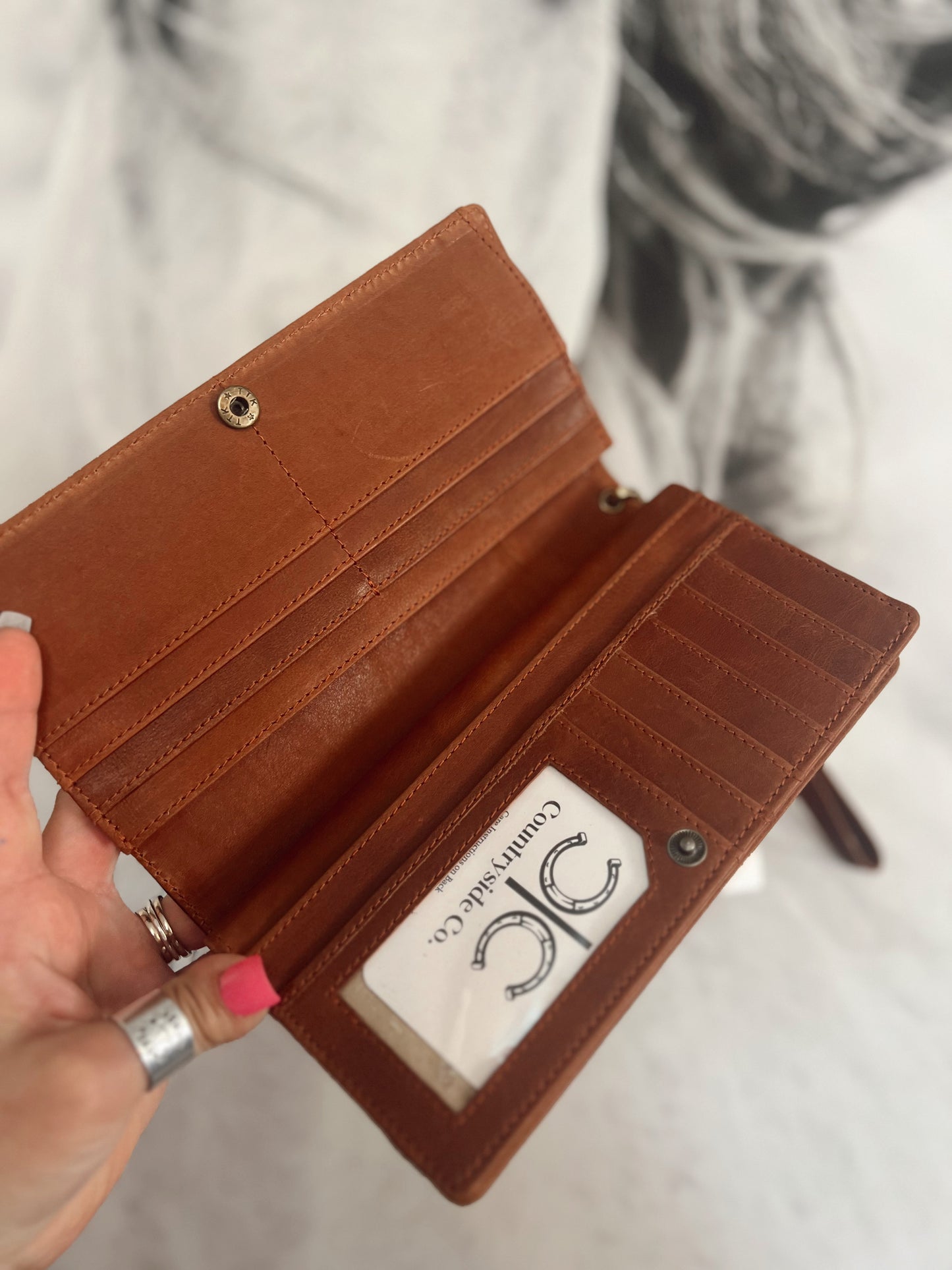 Tooled Leather Horse Wallet
