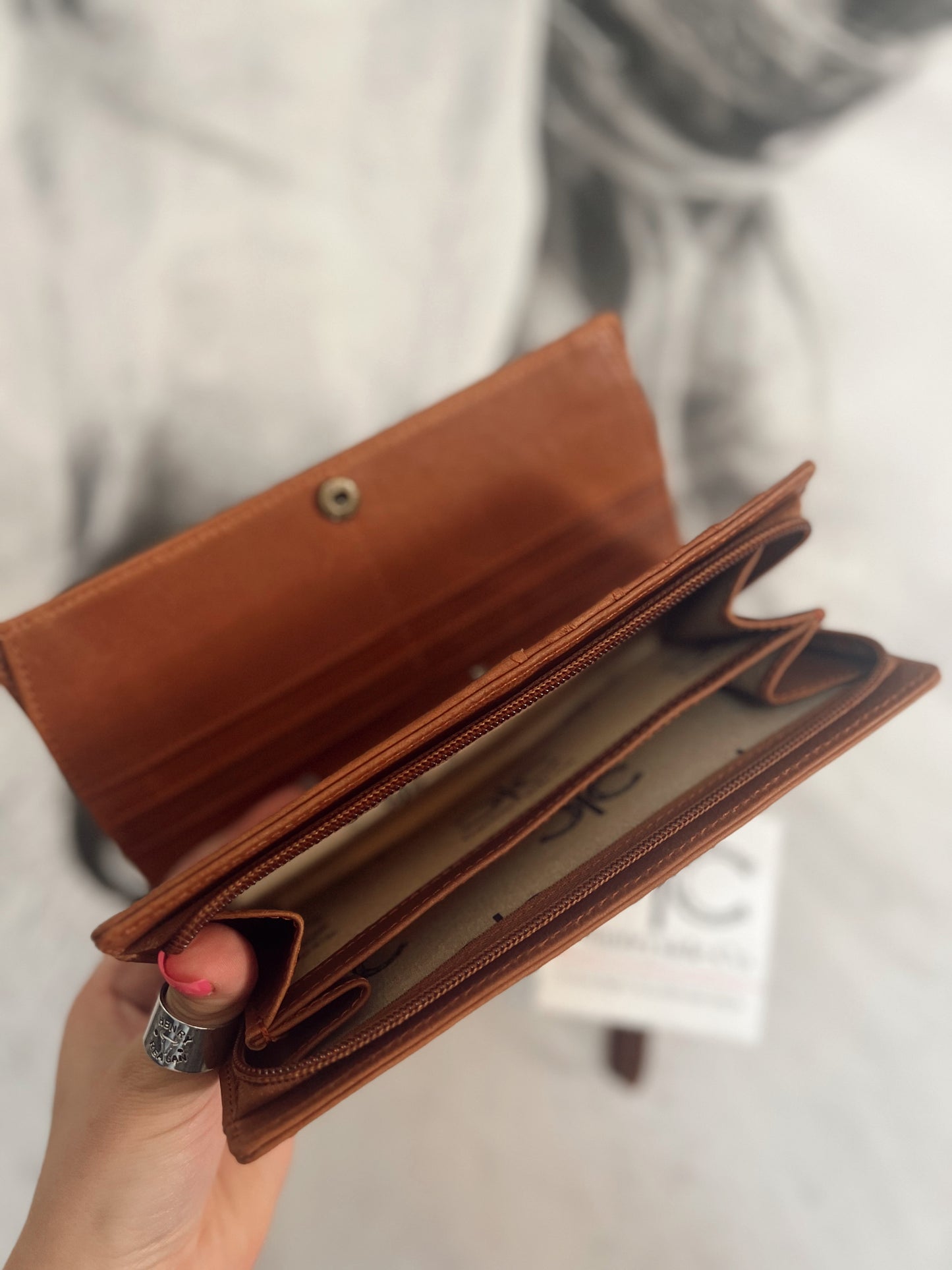 Tooled Leather Horse Wallet