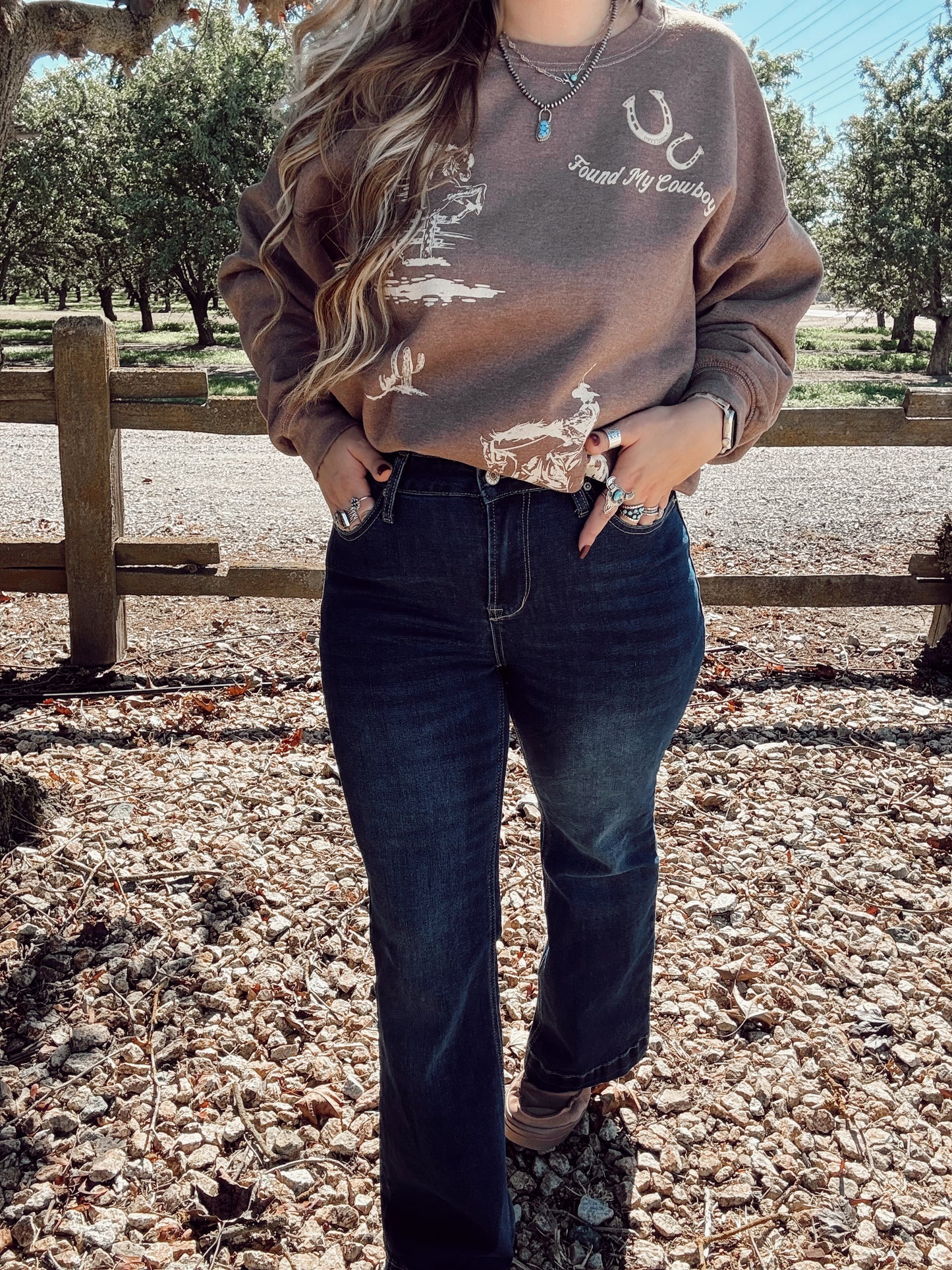 Western Stitch Pocket Bootcut Jeans
