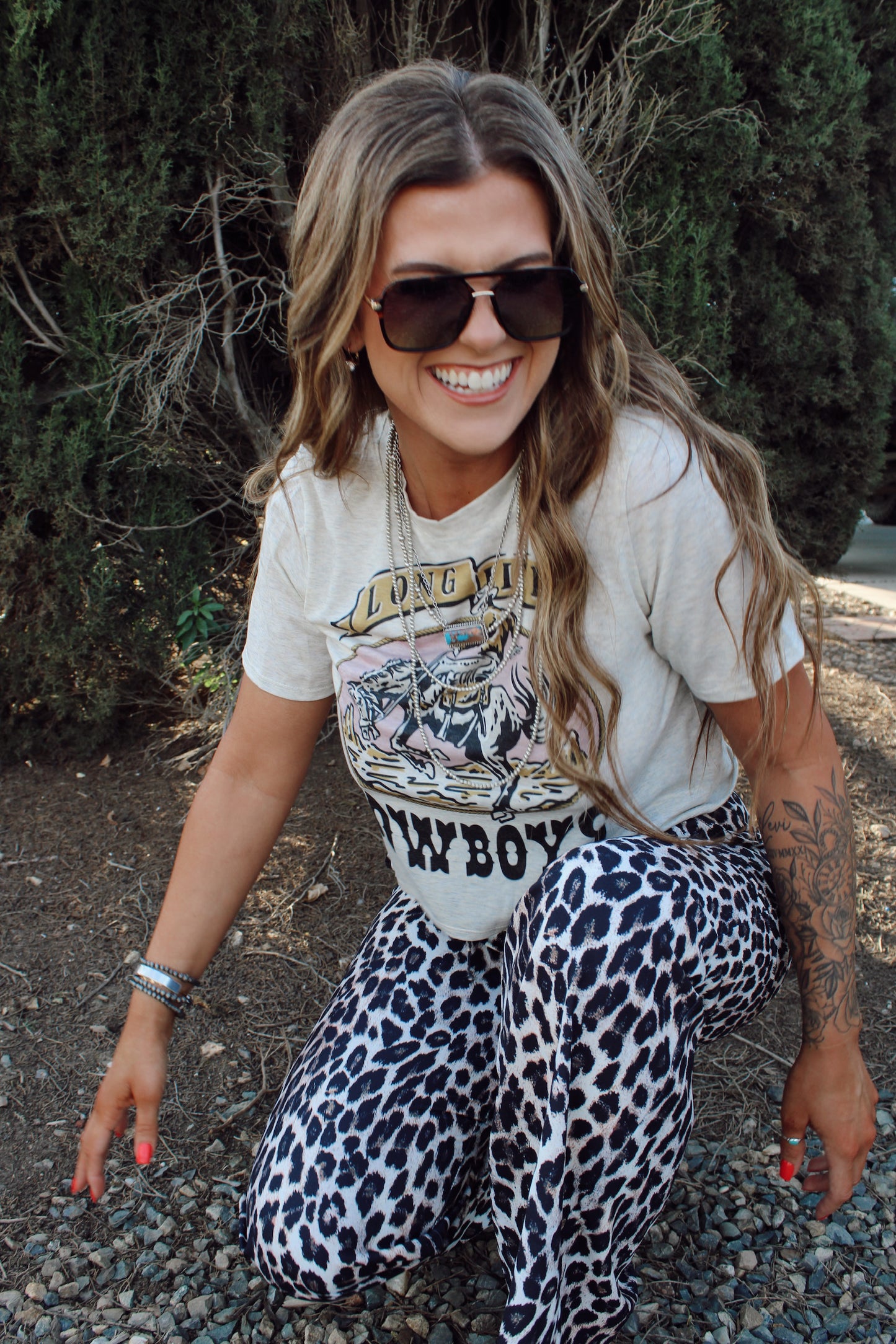 Long Live Cowboys Crop Tee