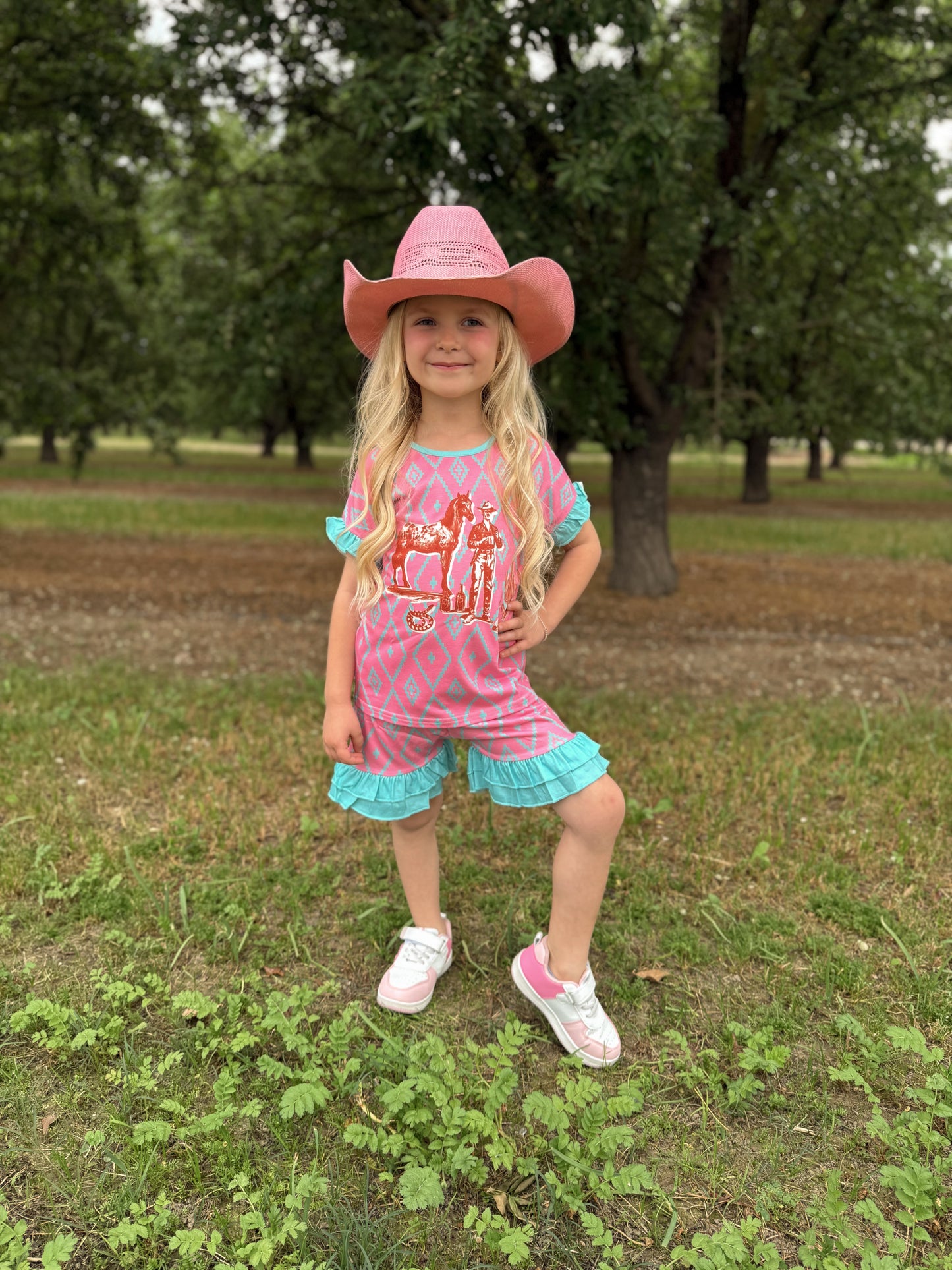 Cute Horse Cactus Western Set