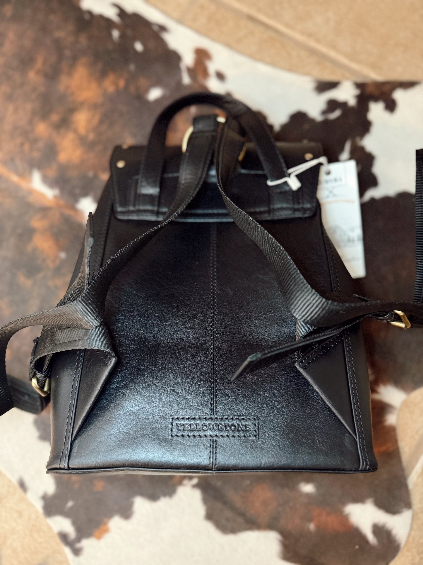 Yellowstone Longhorn Ash Studded Leather Backpack