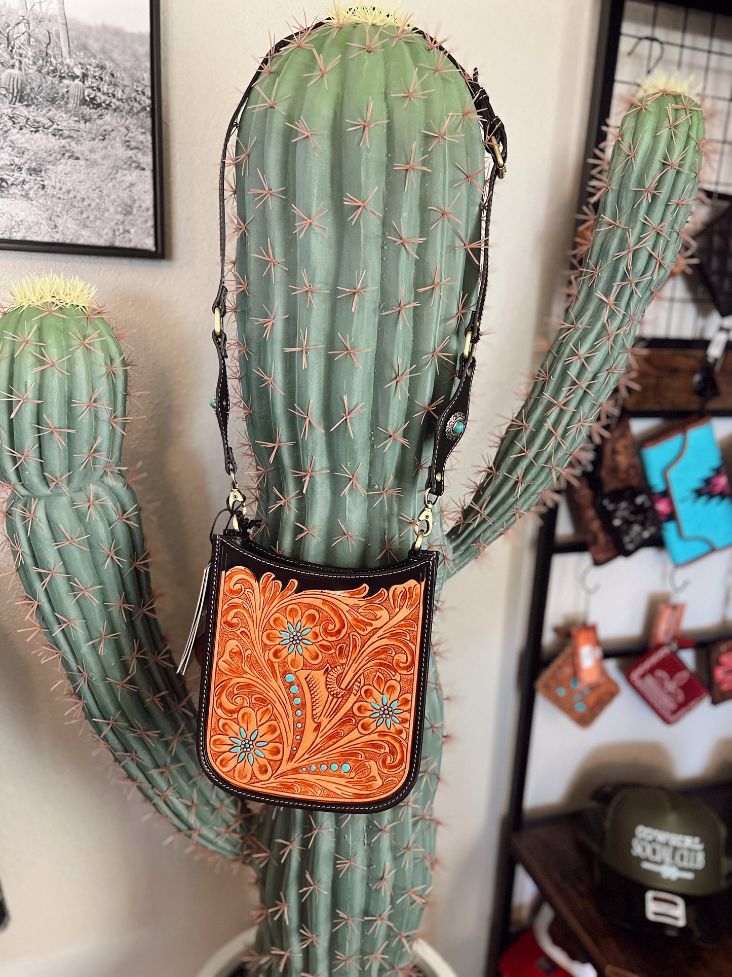 Belle's Peak Hand-Tooled Bag