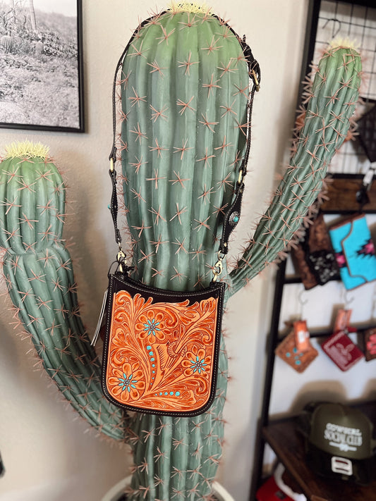 Belle's Peak Hand-Tooled Bag