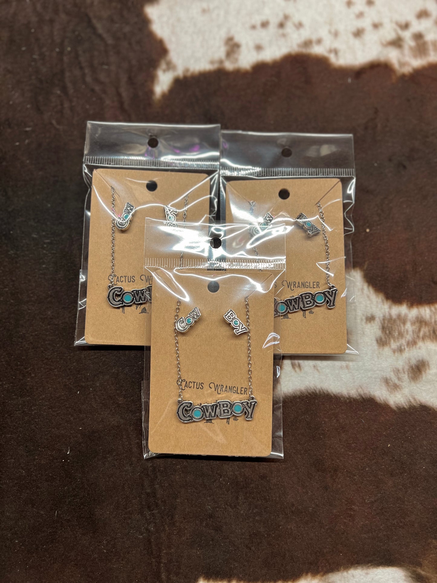 Cowboy Necklace and Earring set