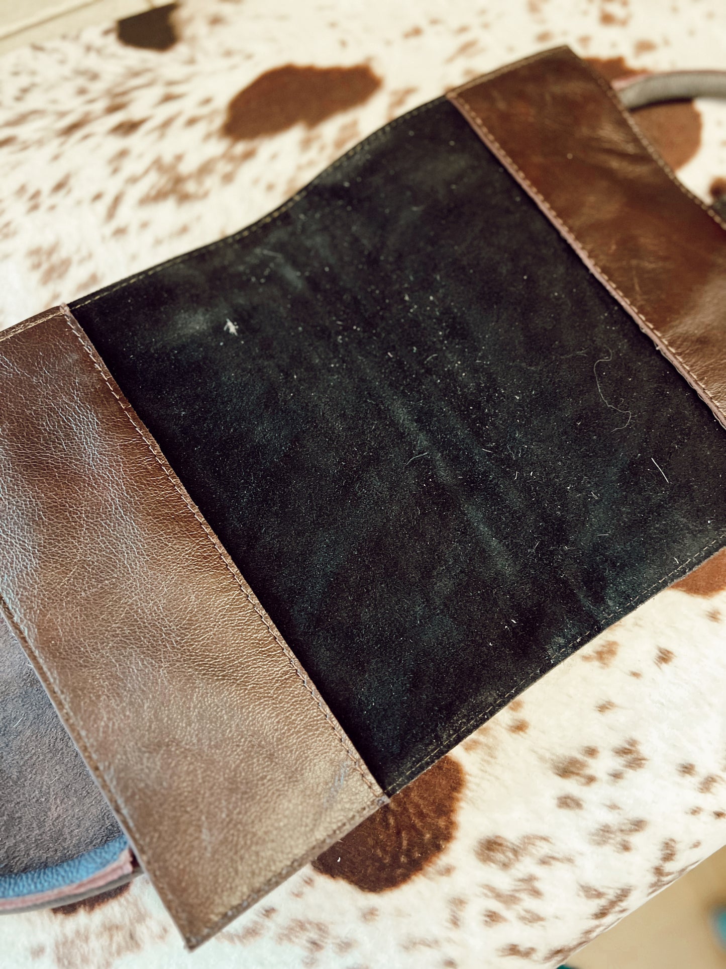 Cowhide Bible / Book Cover (Brown)