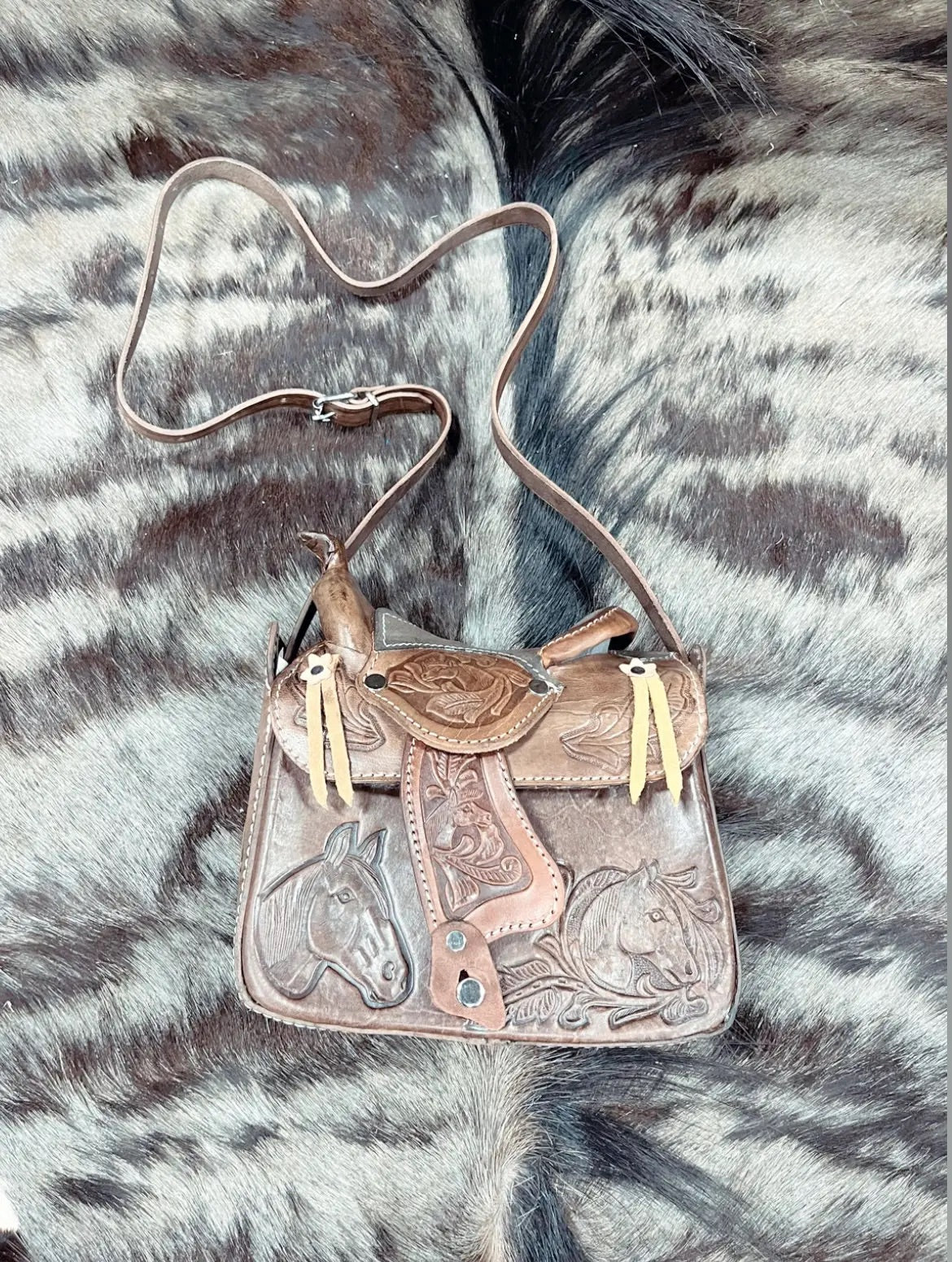 Vintage Saddle Handbag